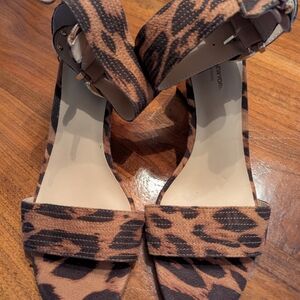 Marc New York Tan Leopard Print Heels